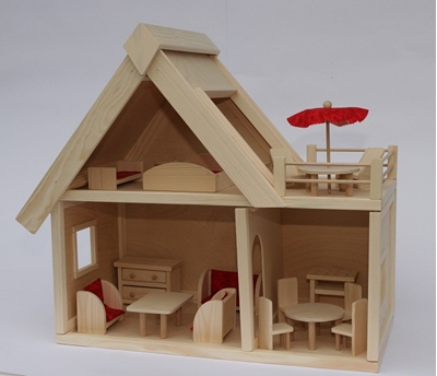 Obrázek z Velký dřevěný dům pro panenky