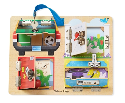 Obrázek z Dřevěná deska se zámky Melissa & Doug