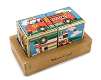Obrázek Melissa & Doug Dřevěné zvukové kostky Doprava
