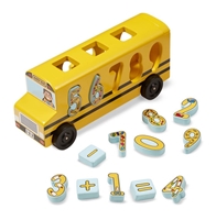 Obrázek Melissa & Doug Dřevěný Autobus s vkládacími čísly vkládacími čísly