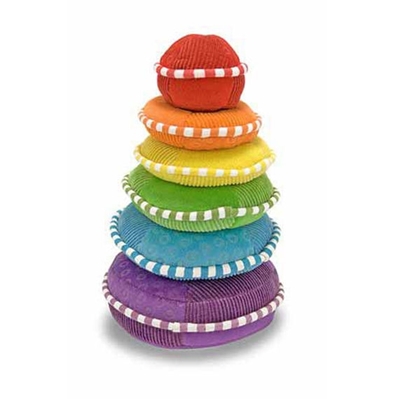 Obrázek z Melissa & Doug Plyšová Duhová věž s chrastítky