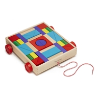 Obrázek Melissa & Doug Dřevěná stavebnice na kolečkách