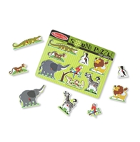 Obrázek Melissa & Doug Dřevěné puzzle se zvukem zvířat ze ZOO