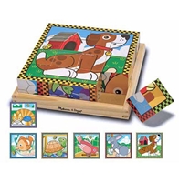 Obrázek Melissa & Doug Dřevěné kostky Domácí mazlíčci