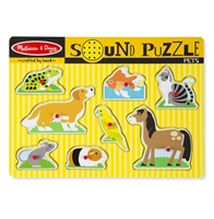 Obrázek Dřevěné puzzle se zvuky domácí zvířátka Melissa & Doug