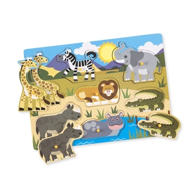 Obrázek z Melissa & Doug Dřevěné puzzle - safari